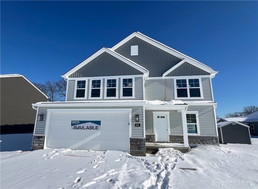 view of front of house featuring a garage