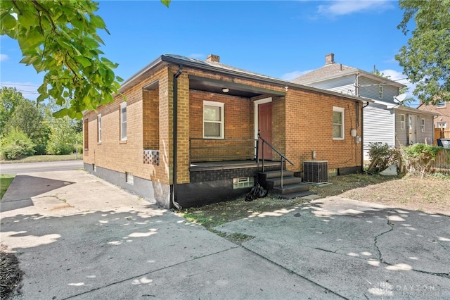 view of property exterior featuring central AC unit