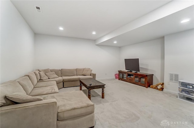 view of carpeted living room