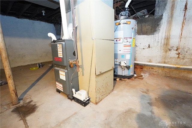 utilities featuring gas water heater