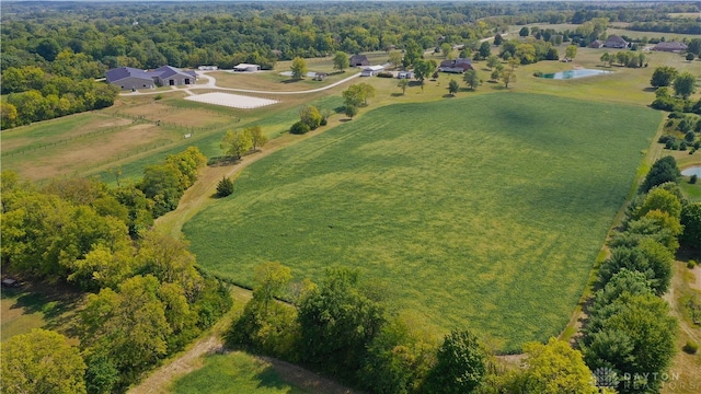 bird's eye view featuring a rural view