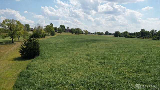 view of yard featuring a rural view