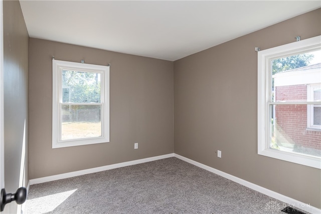 view of carpeted empty room