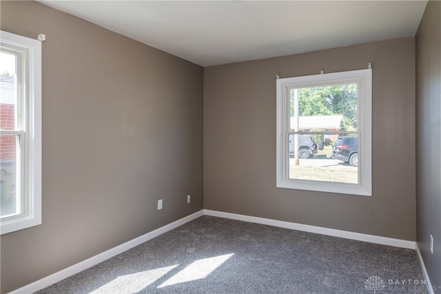 unfurnished room featuring carpet floors