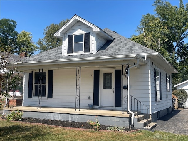 view of front of home with a porch