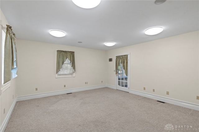 view of carpeted empty room