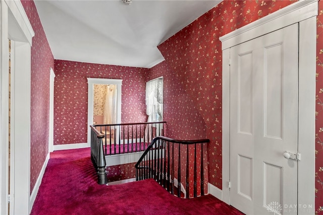 corridor with carpet floors