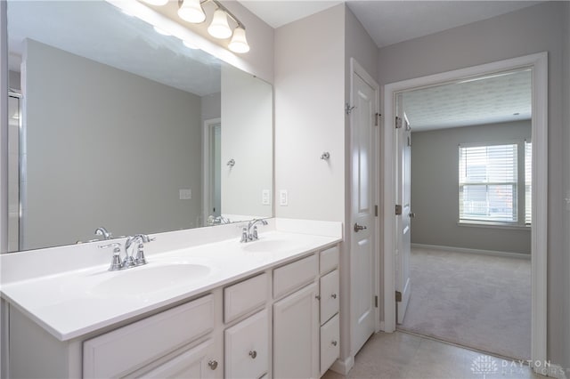 bathroom with vanity