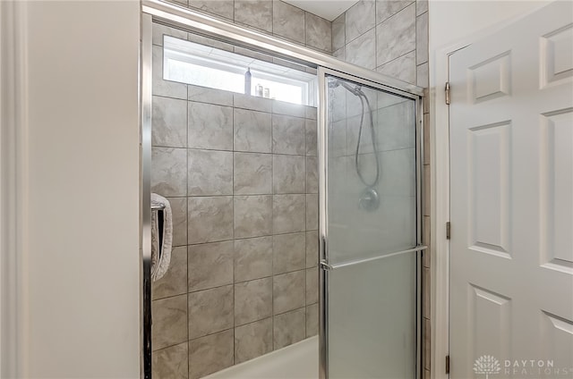 bathroom with walk in shower