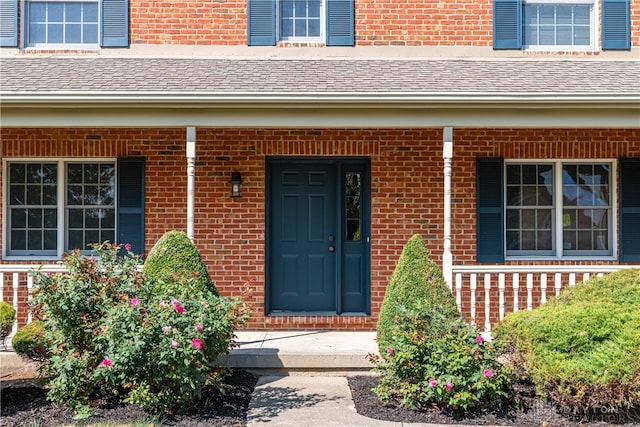 entrance to property with a porch