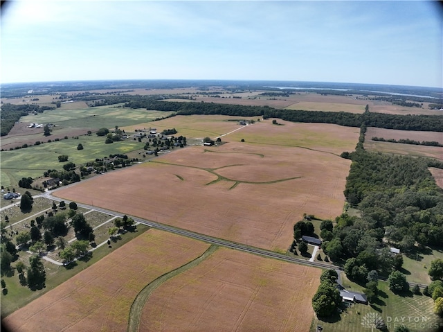 aerial view featuring a rural view