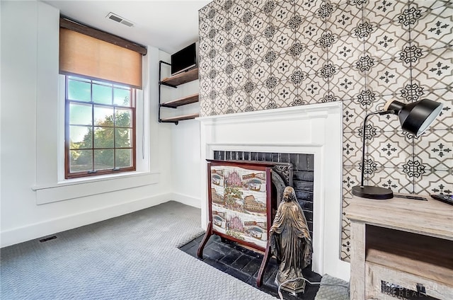 view of carpeted living room