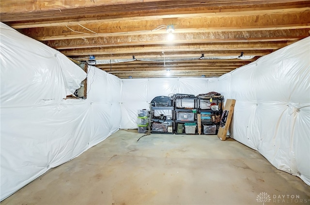 view of basement