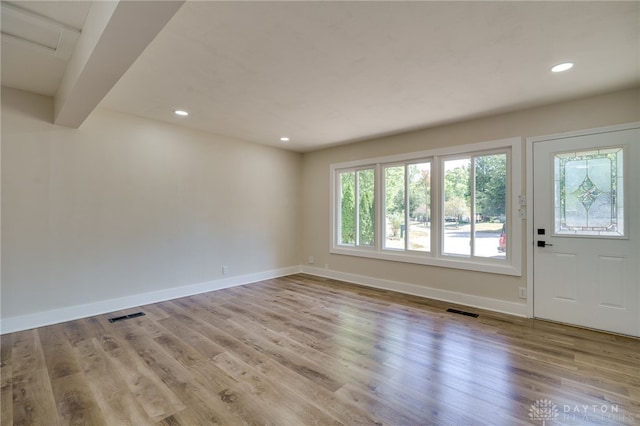 interior space featuring light hardwood / wood-style flooring