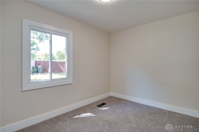 view of carpeted empty room