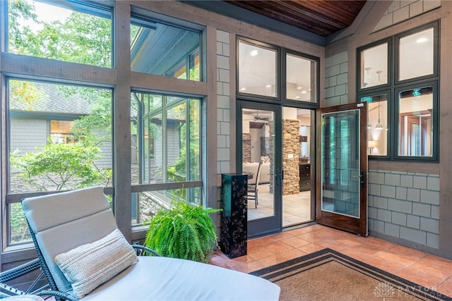 entryway featuring tile patterned flooring