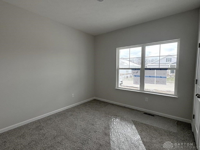 unfurnished room with carpet