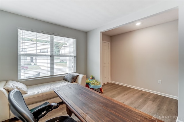 interior space featuring hardwood / wood-style floors