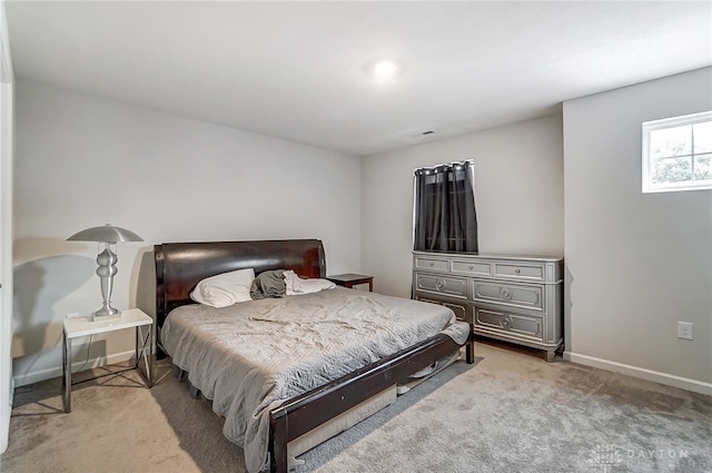 view of carpeted bedroom