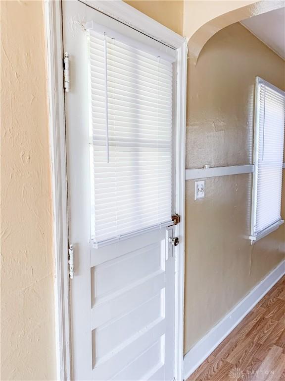 entryway featuring wood-type flooring