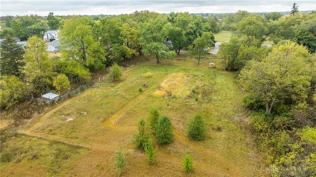 aerial view with a rural view