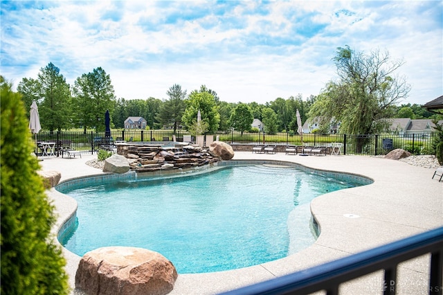 view of pool with a patio