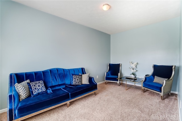 living room featuring carpet floors