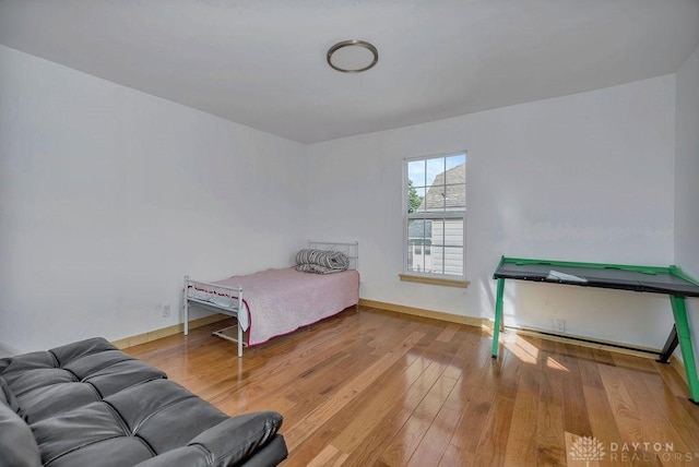 bedroom featuring light hardwood / wood-style flooring