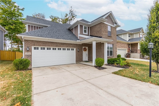 view of front of house with a front lawn