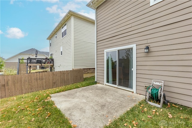 exterior space featuring a deck