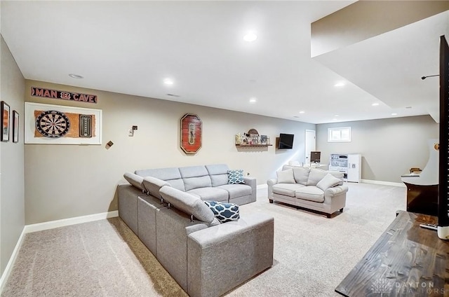 view of carpeted living room