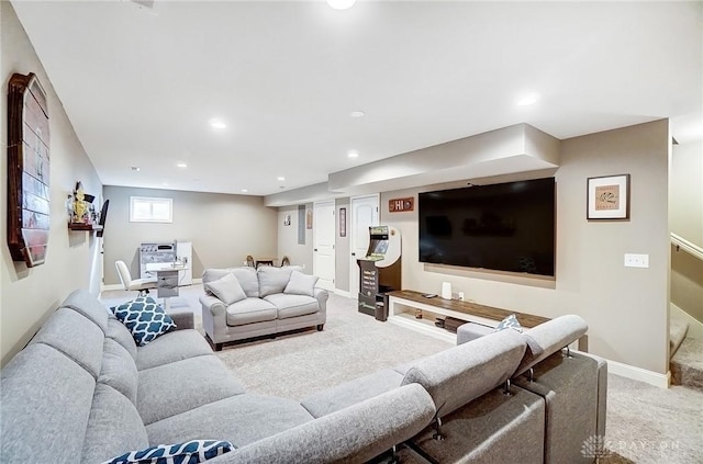 view of carpeted living room