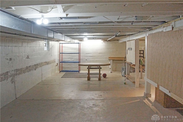 view of basement