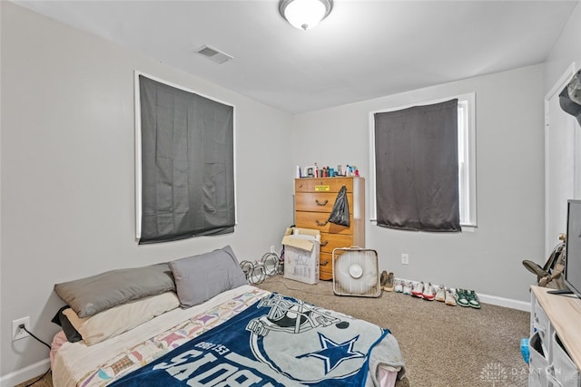 bedroom featuring carpet flooring