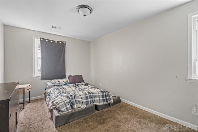 bedroom with carpet