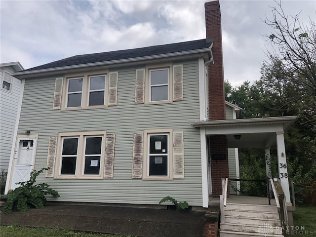 view of front of home with a porch