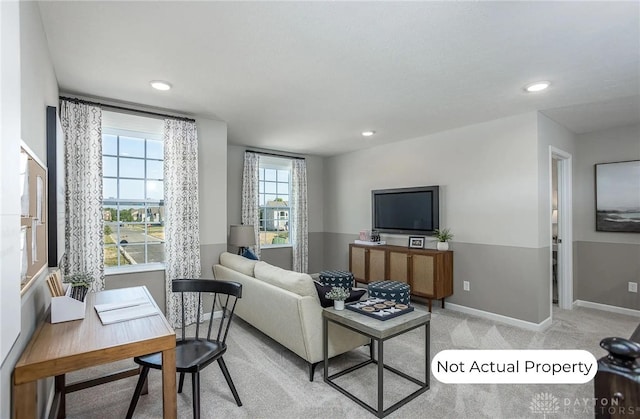 view of carpeted living room