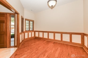 empty room featuring light hardwood / wood-style flooring