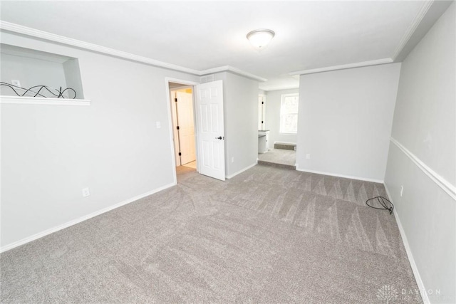 interior space with crown molding