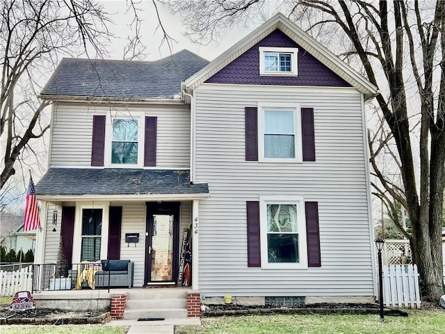 view of front of home with a porch