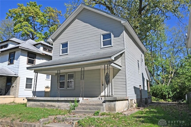 view of front of house featuring covered porch