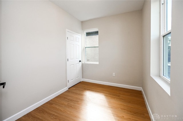 empty room with wood-type flooring