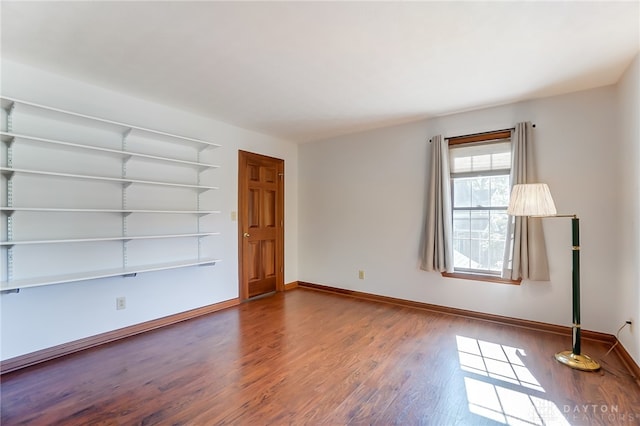 unfurnished room featuring wood-type flooring