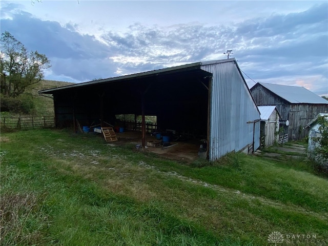 view of outdoor structure