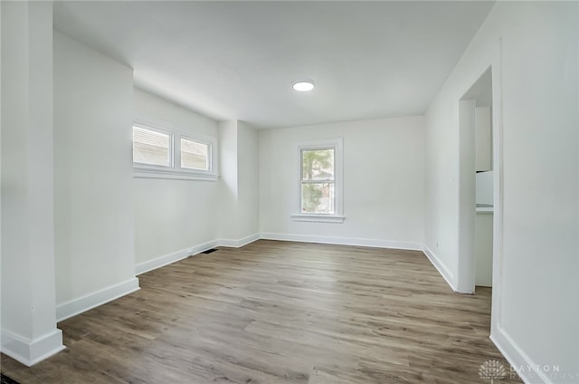 empty room featuring light hardwood / wood-style flooring