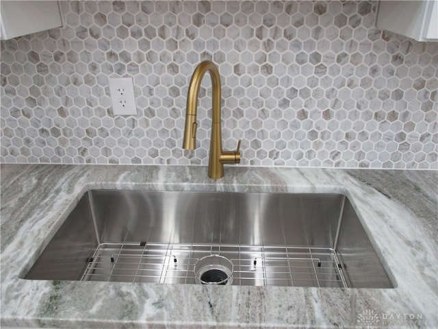 interior details featuring sink