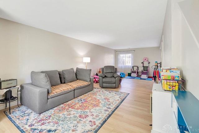 living room featuring hardwood / wood-style flooring