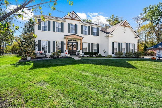 view of front of house with a front yard