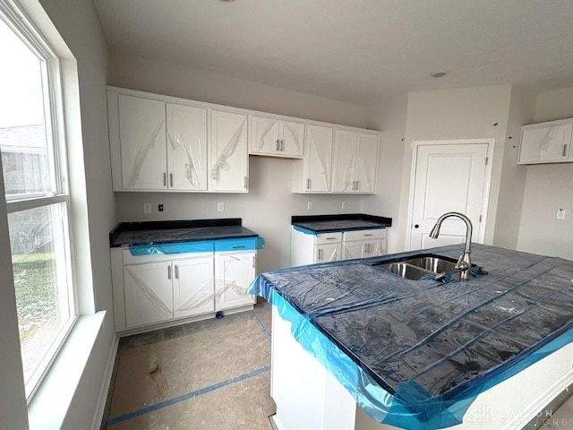 kitchen featuring white cabinetry and sink