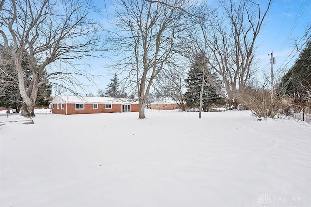 view of snowy yard